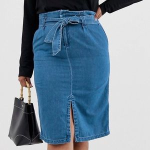 Vero Moda Curve Denim Midi Skirt | Size 16